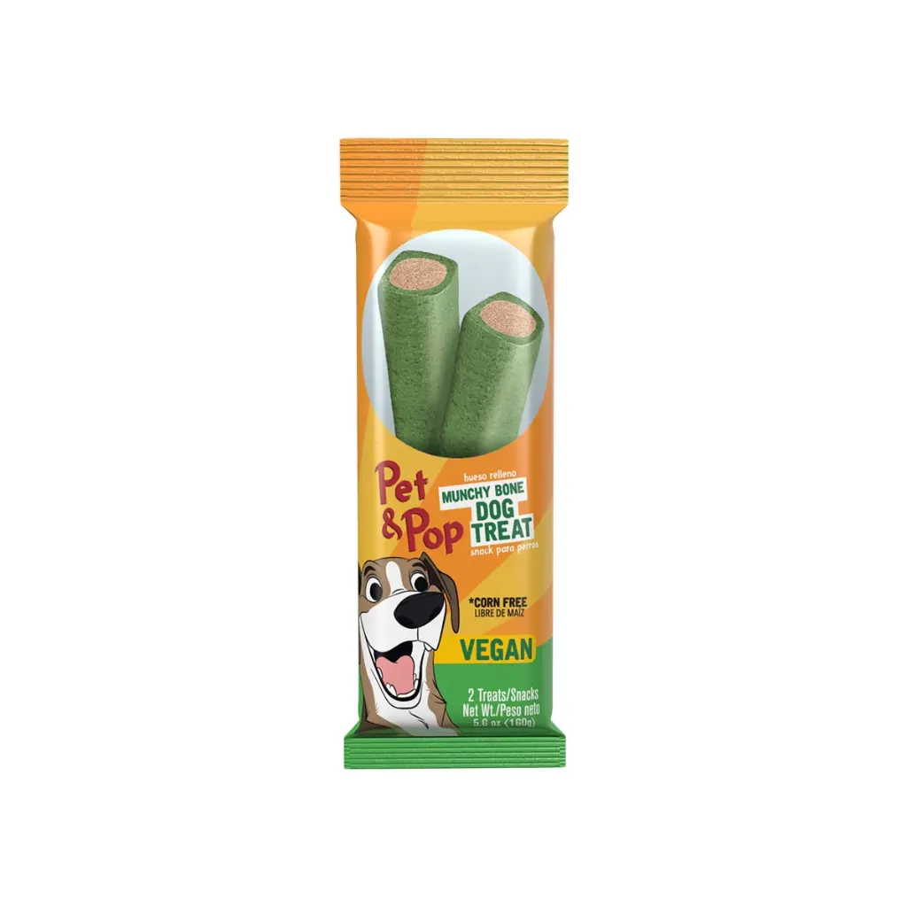 Hueso Relleno con verduras para Perros Munchy Bone - Fun Pet & Pop de MonAmi  Bolsa 160g. 2 unidades